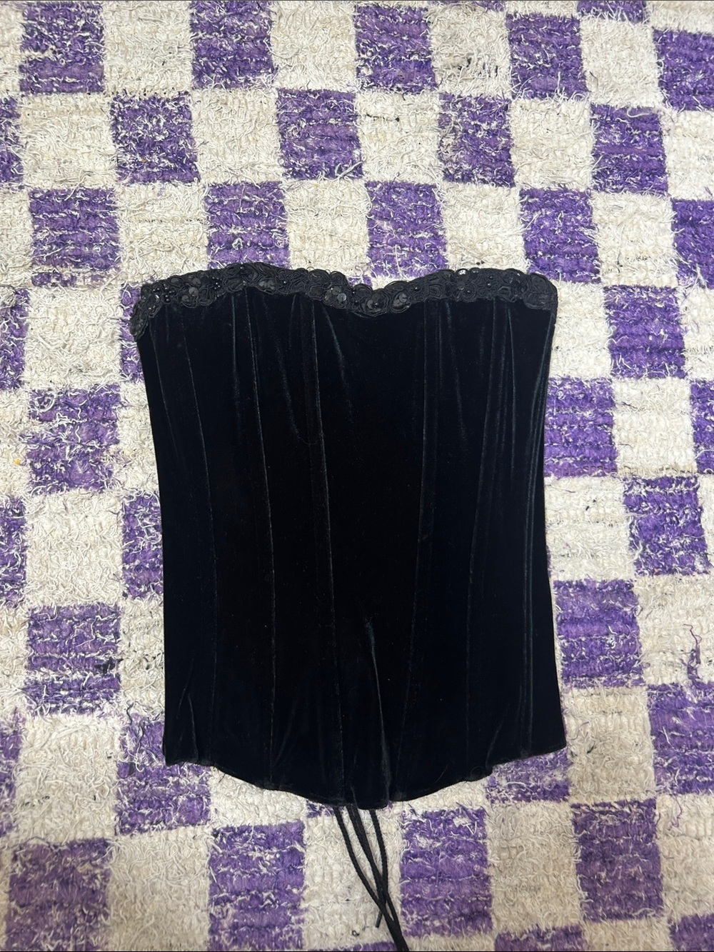 Vintage Escante Velour Whimsigoth Grunge Corset